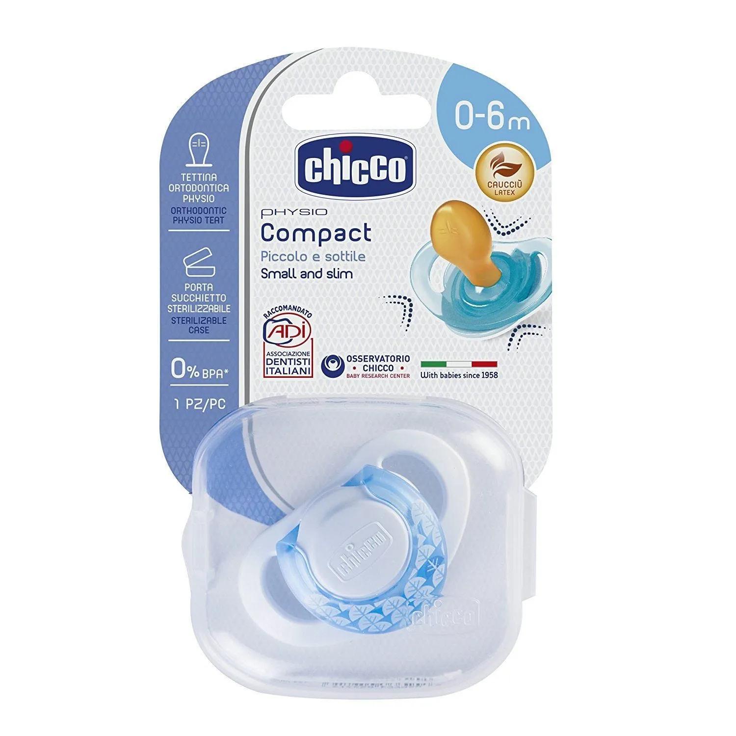 Chicco Physio Compact Succhietto Caucciu Boy 0-6 Mesi