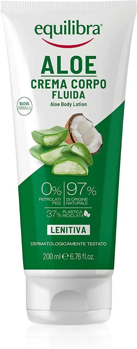 Equilibra Aloe Crema Corpo Fluida per Pelle Secca ad Azione Lenitiva 200 ml