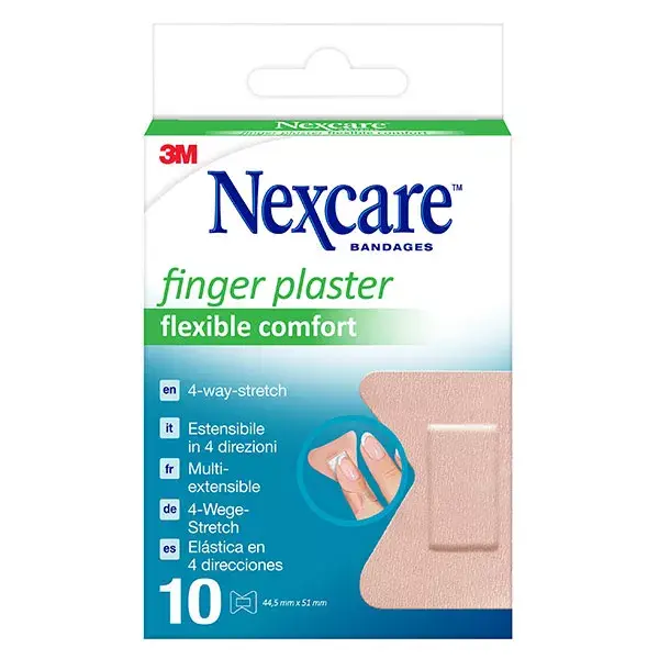 Nexcare 3M Flexible Comfort Multi-Extensible Pansement Bout du Doigt 10 unités