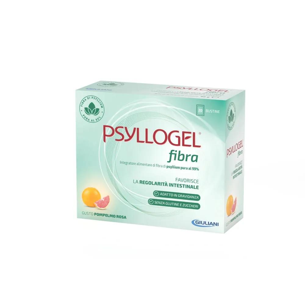 Psyllogel Fibra Integratore Intestinale Gusto Pompelmo Rosa Senza Zucchero 20 Bustine