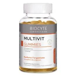 Biocyte Multivit Gummies Système Immunitaire Fatigue, Energie 60 Gummies