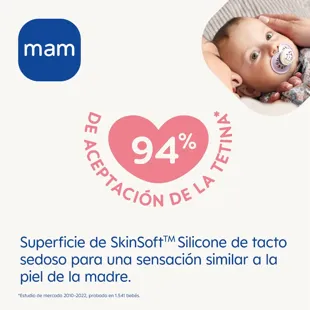 Silicone pacifiers MAM Night 6m roses 2ut