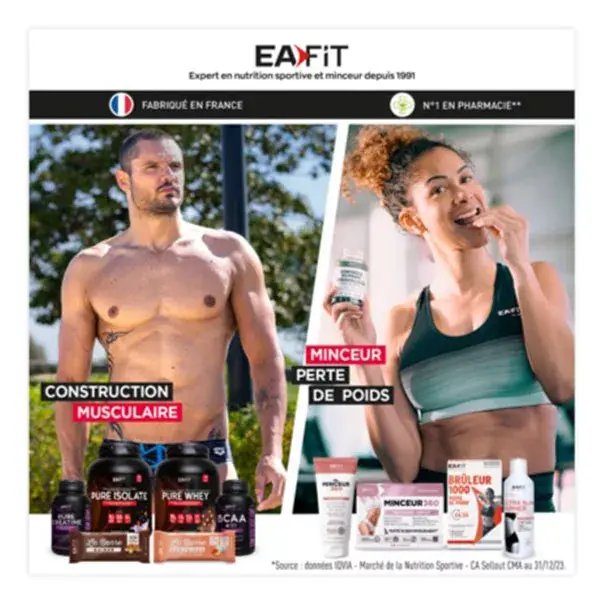 Eafit MINCEUR ACTIVE - Calories Stop 1200 - Perte de poids - Au Morosil -  60 Comprimés