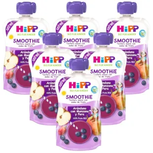 Hipp Smoothie Arándanos con Manzana y Pera BIO +12m 6x120 ml