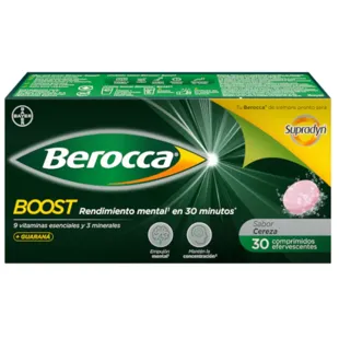 Berocca Boost Vitamines et Performance 30 Comprimés Effervescents