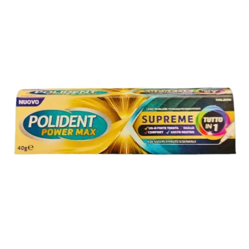 Polident Power Max Supreme Crema Adesiva Per Dentiera 40 gr