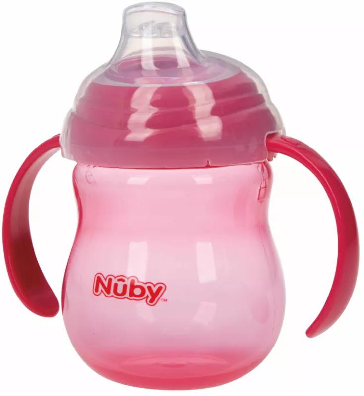 Nûby Copo Anti-gotas Pegas +6m 270 ml Rosa