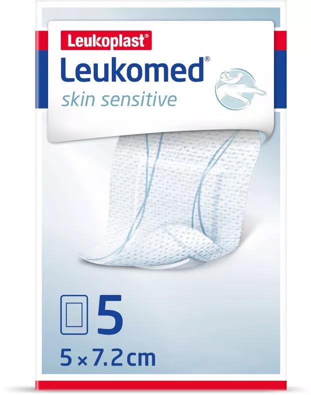 Leukomed peau sensible, 5 cm x 7,2 cm, 5 unités