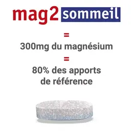 MAG 2 Sommeil Magnésium Marin 300mg Mélatonine 1,9mg 30 comprimés