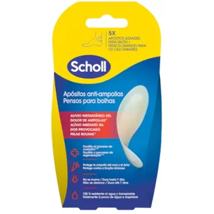 Scholl Apósitos Ampollas en Talón Tamaño Grande 5 uds