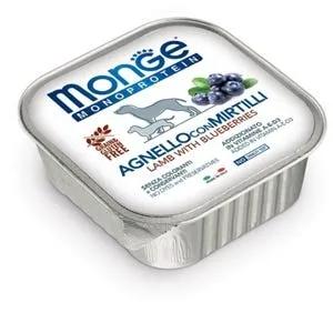 Monge Monoprotein Agnello Con Mirtilli Cibo Umido Per Cani Adulti 150G