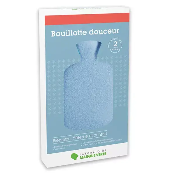 Marque Verte Bouillotte Douceur Bleue 2 Litres