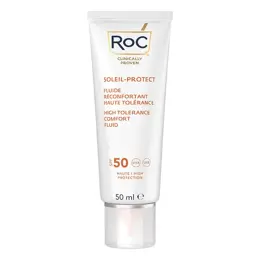 RoC Soleil Protect Fluide Réconfortant Haute Tolérance SPF50 - 50ml