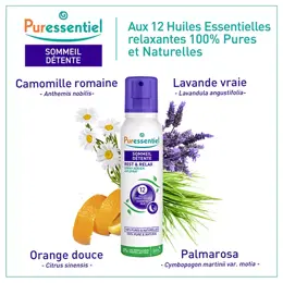 Puressentiel Sommeil & Détente Spray Aérien aux 12 Huiles Essentielles 200ml