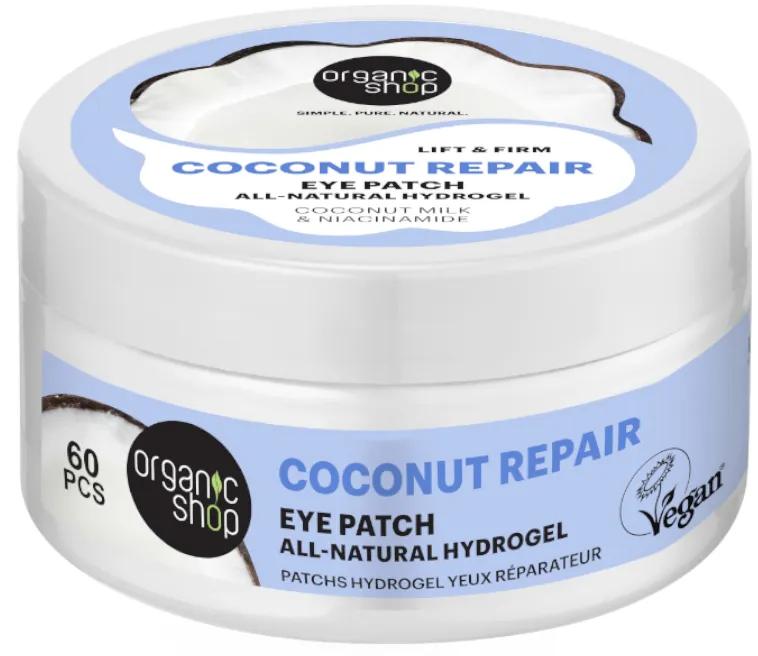 Patchs raffermissants pour les yeux à la noix de coco Organic Shop 60 unités