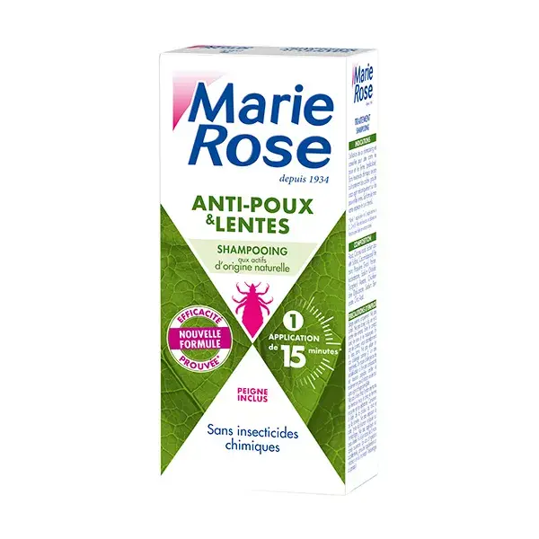 Marie Rose Shampoing Anti-Poux et Lentes Actifs Naturels 125ml