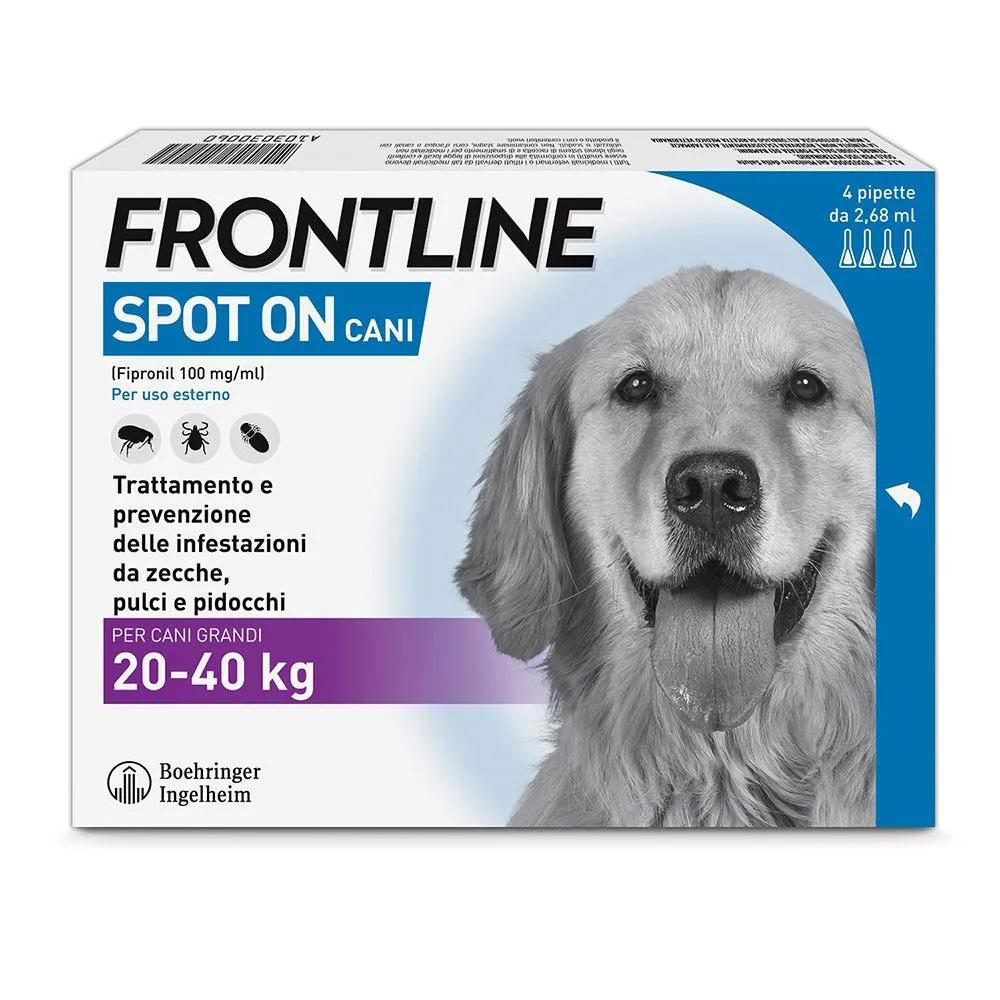 Frontline Soluzione Spot-On Cani Taglia Grande 20-40 kg 4 Pipette Monodose