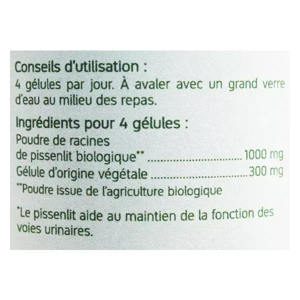 Nat & Form Organic Dandelion 200 vegetarian capsules