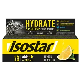 Isostar Hydrate & Perform Powertabs Hydratation Rapide Citron 10 comprimés