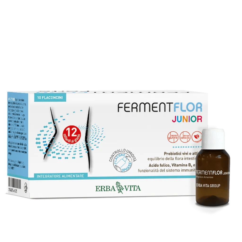 Erba Vita Fermentflor Junior Integratore Fermenti Lattici 10 Flaconcini