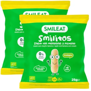 Smileat Apple and Banana Smileys ECO +8m 2x25 gr