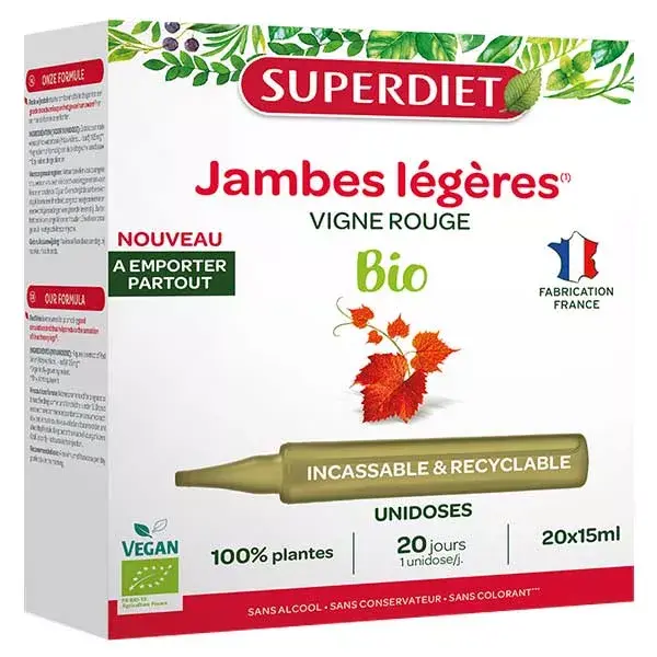 Superdiet Vigne Rouge Bio 20 unidoses