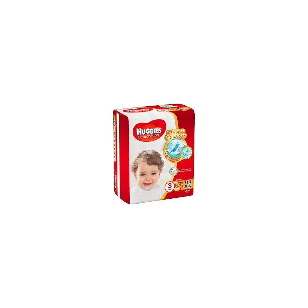 Huggies Ultra Comfort Pannolino Taglia 3 4-9 Kg 21 Pezzi