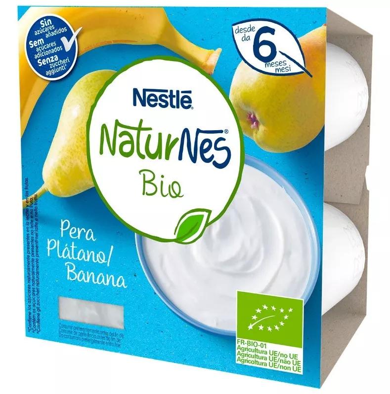 Naturnes Yogurte Pera e Banana Bio +6M 4X90gr
