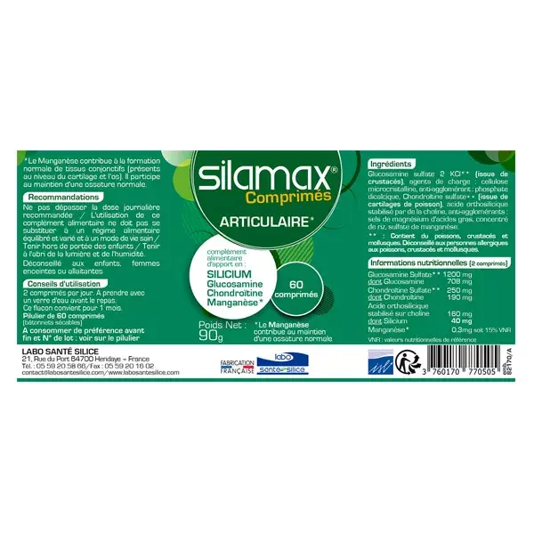Santé Silice Silamax Joints 60 Tablets