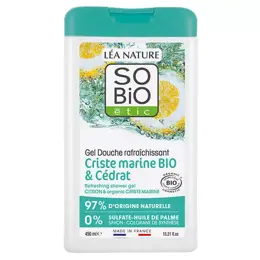 Léa Nature SO BiO étic Gel Douche Rafraichissant Cédrat et Criste Marine Bio 450ml