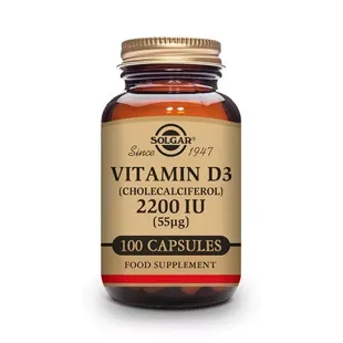 Solgar Vitamin D3 2200 IU (Cholecalciferol) 100 Capsules