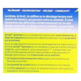 Alvityl Sommeil 4 actifs d'origine végétale dès 18 ans 30 comprimés