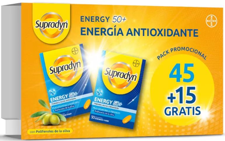 Supradyn Energy 50+ Vitaminas e Energia 45+15 Comprimidos