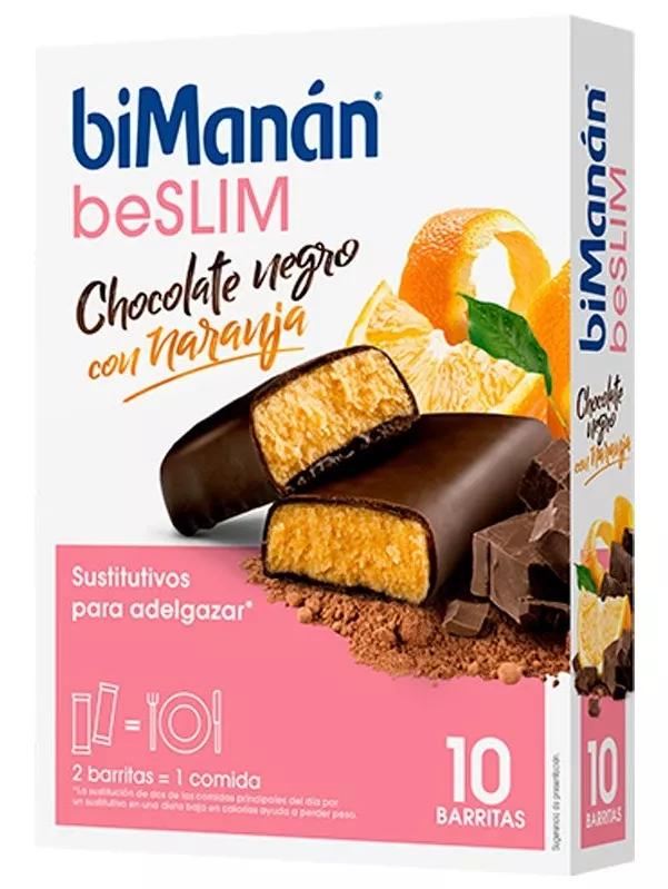 BiManán BeSlim Barritas Chocolate-Naranja 10 Uds