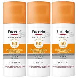 Eucerin Anti-Aging Facial Sun Fluid SPF 50+ 3x50 ml