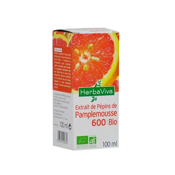 HerbaViva EPP Organic Grapefruit Seed Extract Supplement 100ml