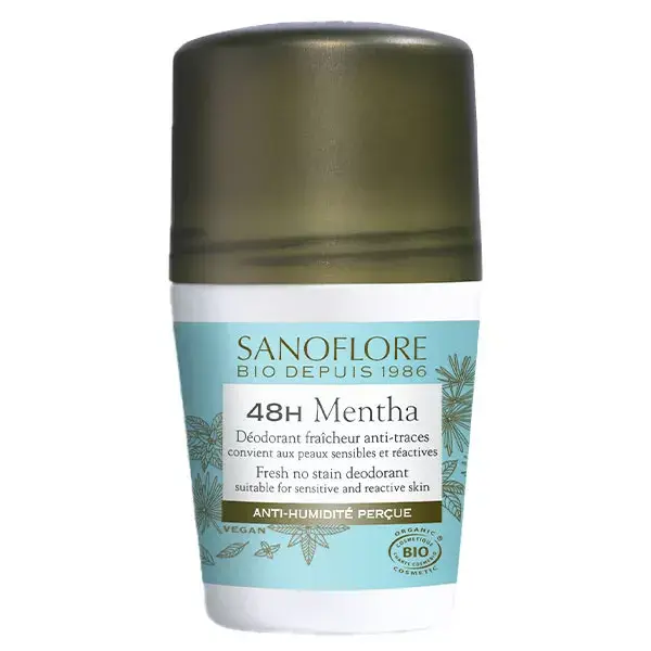 Sanoflore Déodorant Fraîcheur Mentha Roll-On 48h Bio 50ml