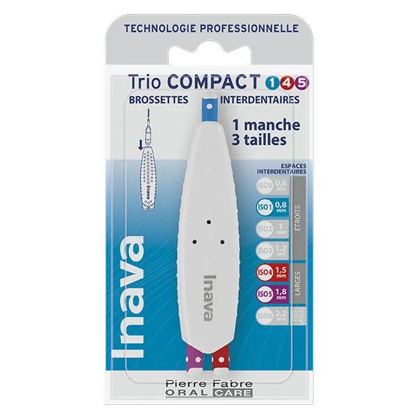 Inava Spazzolini Interdentali Trio Compact 1. 4. 5 Spazi Larghi e Stretti 6 ricariche