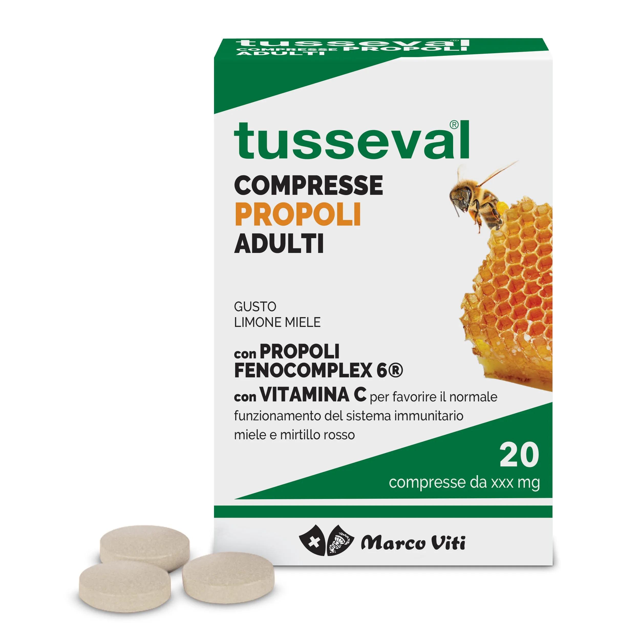 Tusseval Gola Compresse Propoli Adulti Limone e Miele 20 Compresse