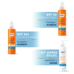 RoC Soleil Protect Spray Lotion Hydratante Corps SPF50+ 200ml