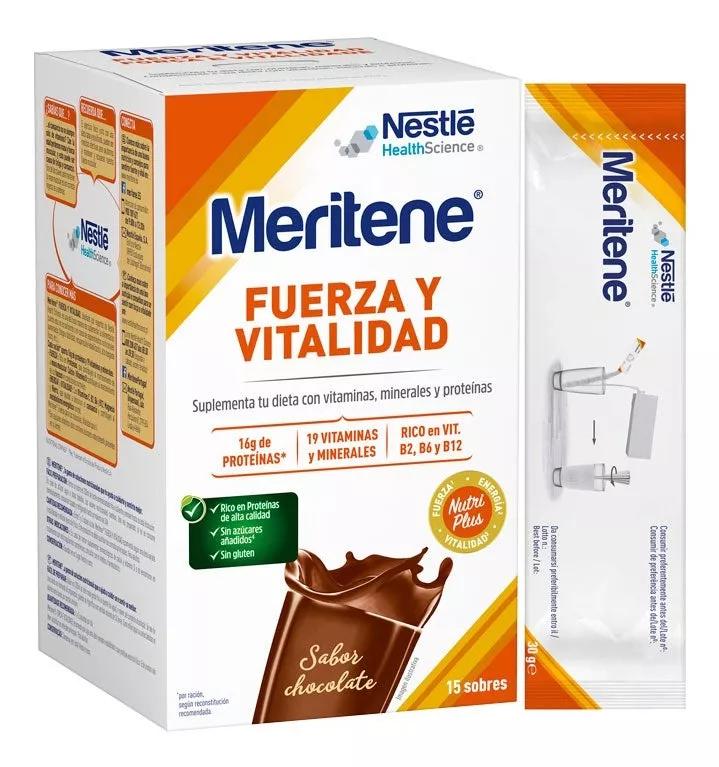 Meritene Chocolat Force et Vitalité 15 Enveloppes