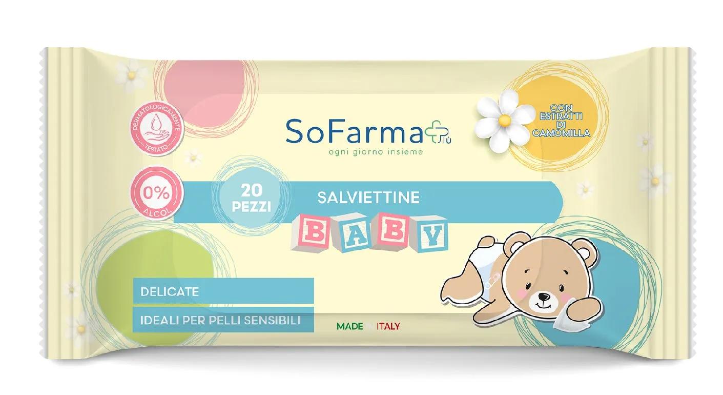 Sofarmapiù Salviettine Baby Alla Camomilla 20 Pezzi