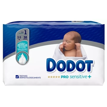 Dodot Pañales Bebé Sensitive Talla 5 (11-16 kg), 168 Pañales Óptima  Protección de la Piel de Dodot, paquete Mensual