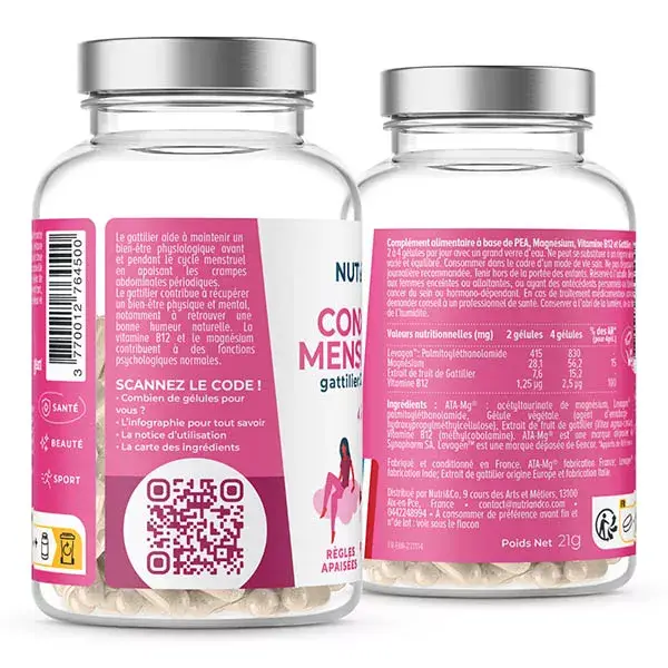 Nutri&Co Confort Menstruel Règle Douloureuses SPM & Confort du Cycle 40 gélules