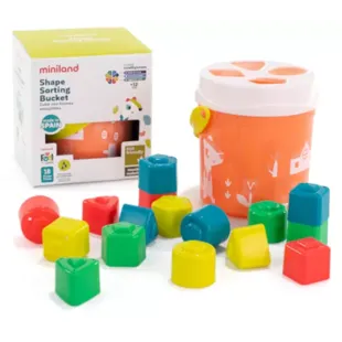 Cubo de nidificação Miniland para bebê coral