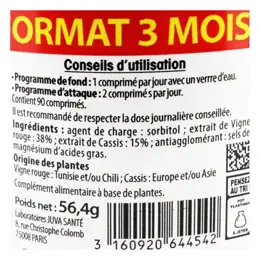 Juvamine Vigne Rouge Cassis 90 comprimés