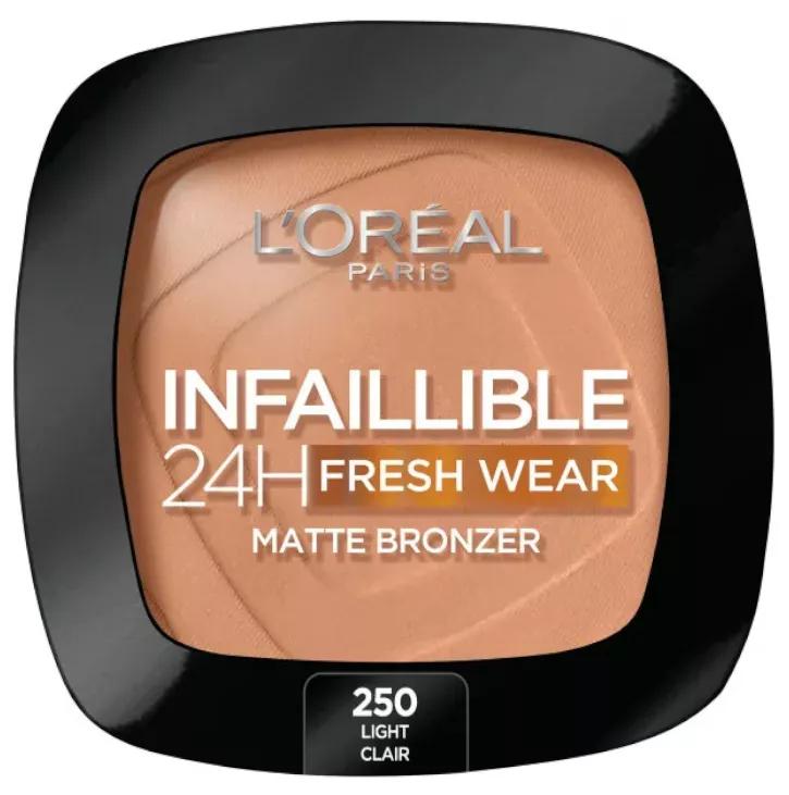 L'Oréal Paris Infalivel 24H Matte Bronzing Powder Tonalidade 250 Light Clair