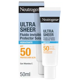 Neutrogena Ultra Sheer Invisible Facial Sunscreen Moisturizing SPF50