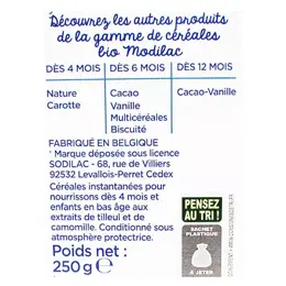 Modilac Mes Céréales du Soir Bio Nuit Calme Dès 4 mois 250g