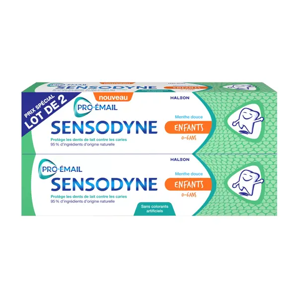 Sensodyne pro-enamel Child 0-6 years sweet mint, 2x50 ml